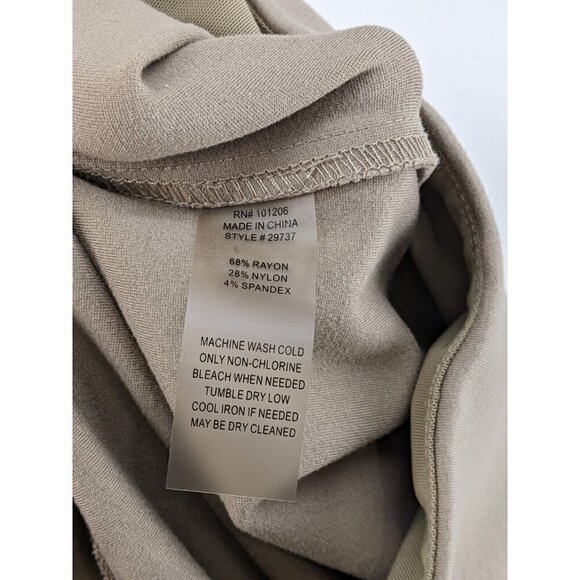 Soft Surroundings Pants Slimming Pull On Womens Medium Dress Beige Ponte - Picture 4 of 8